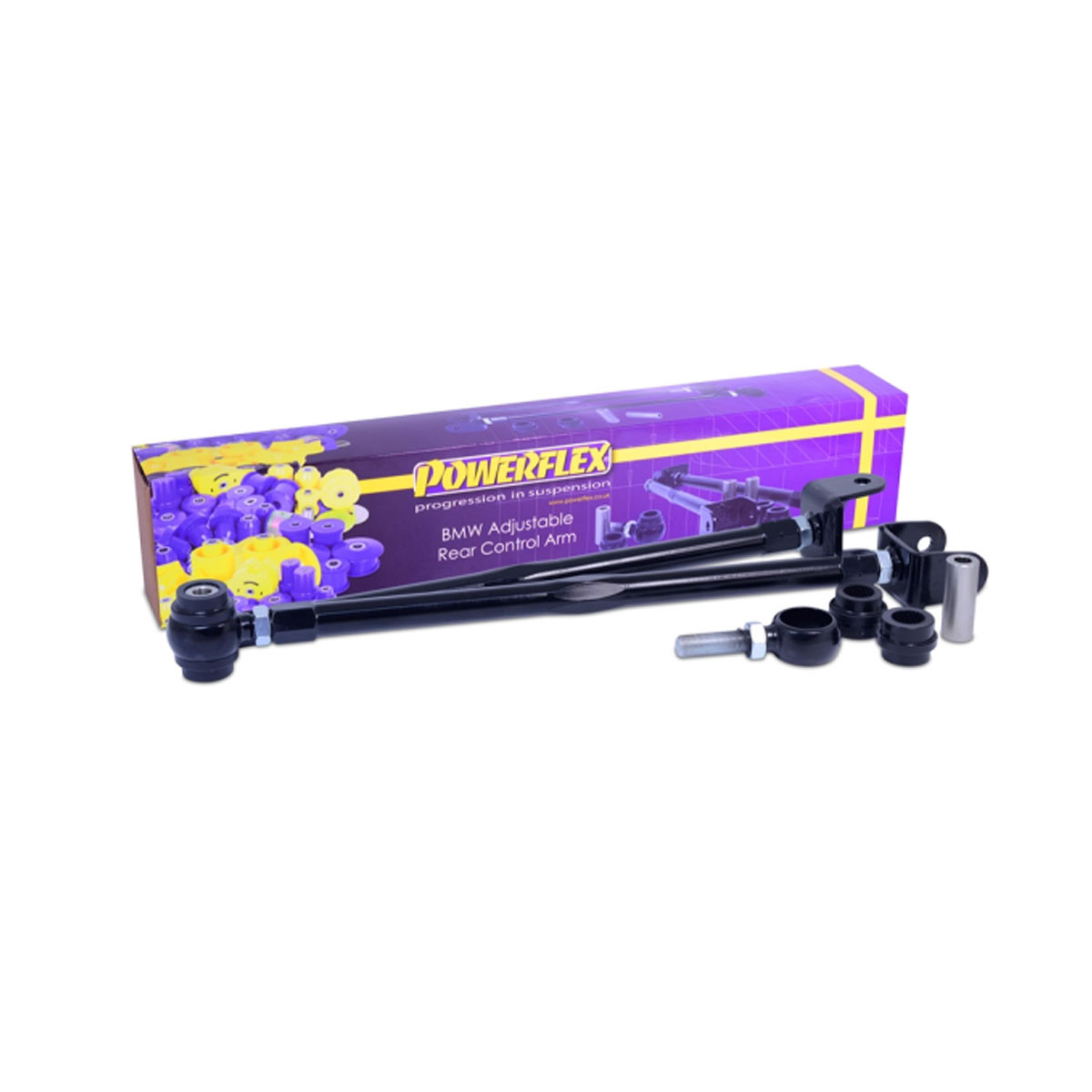 Silent bloc Powerflex bras arrière inférieur réglable BMW E46 M3 (1 pièce) - PF-R54615G-1 - PFR5-4615G - 5055676535474