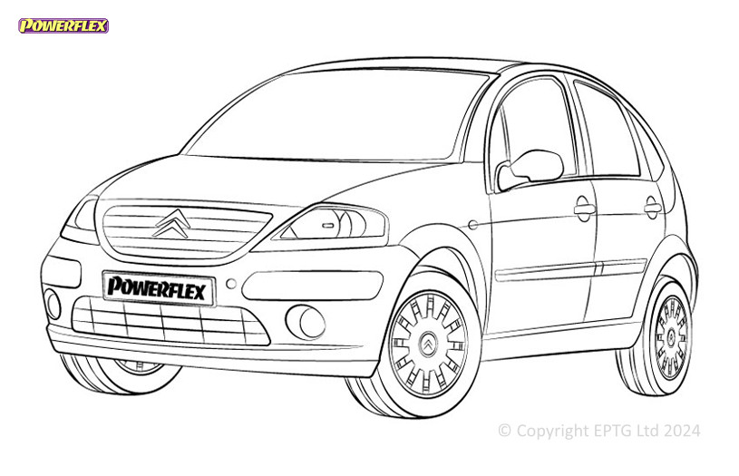 Silentblocs Powerflex Citroen C3 (2002-2010) - BUN-PF-00268 - BUN-PF-00268