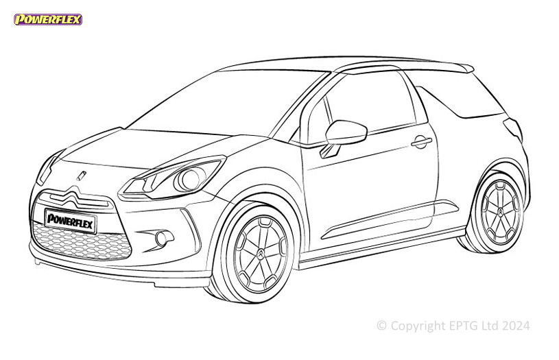Boccole Powerflex Citroen DS3 (2009 - 2019) - BUN-PF-00282 - BUN-PF-00282
