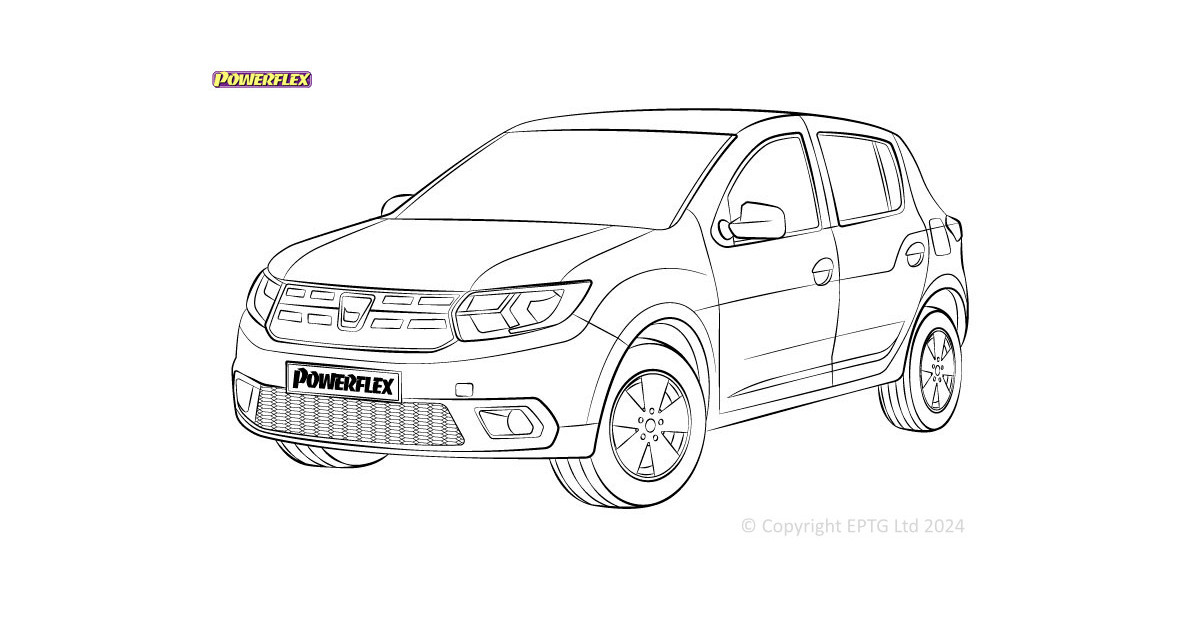Silentblocs Powerflex Dacia Sandero I & II inc Stepway (2008-)