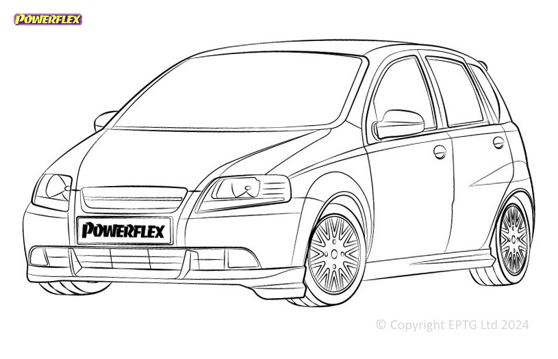 Silentblocs Powerflex Daewoo Kalos/Gentra (2002-2011) - BUN-PF-00301 - BUN-PF-00301