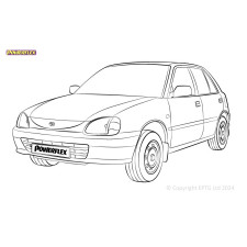 Powerflex bushes Daihatsu Charade G202, G203 (1993 - 2000)