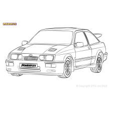 Silentblocs Powerflex Ford Sierra RS Cosworth 3-Türer inc. RS500 (1986-1988)
