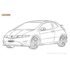 Boccole Powerflex Honda Civic Mk8 FK/FN inc. Type-R (2005 - 2012)