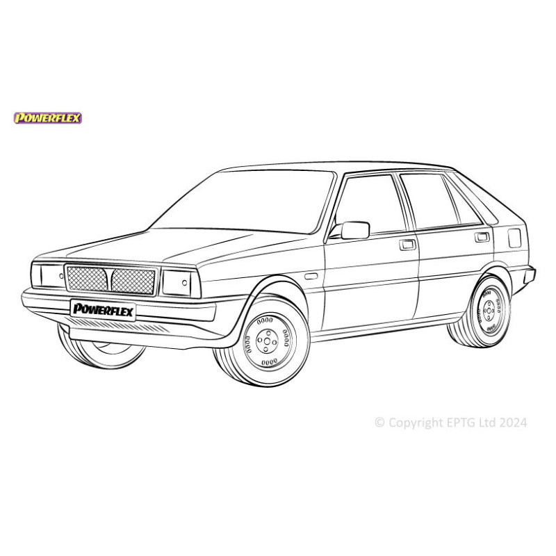 Boccole Powerflex Lancia Delta 1600 GT & HF Turbo 2WD (1986-1992) - BUN-PF-00539