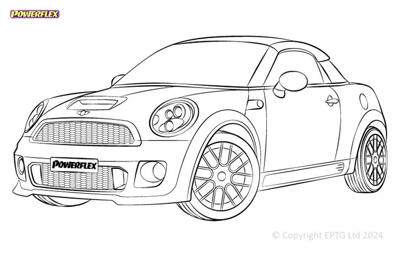 Silentblocs Powerflex Mini R58 Coupe (2011 - 2015) - BUN-PF-00657 - BUN-PF-00657
