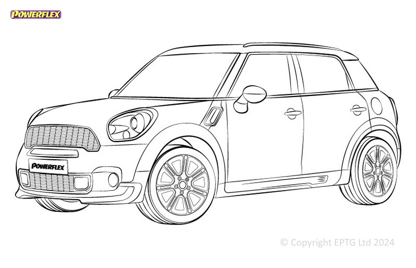 Boccole Powerflex Mini R60 Countryman Gen 1 2WD (2010-2016) - BUN-PF-00659 - BUN-PF-00659