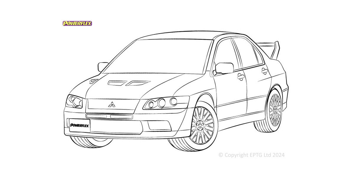 Boccole Powerflex Mitsubishi Lancer Evolution VII, VIII & IX inc 260 (2001 - 2007)