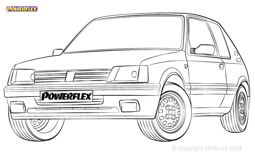 Silentblocs Powerflex Peugeot 205 GTi(1985-1998) - BUN-PF-00768 - BUN-PF-00768