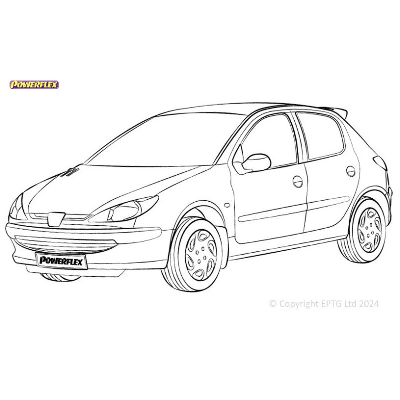Powerflex bushes Peugeot 206 (1998-2006) - BUN-PF-00769 - BUN-PF-00769