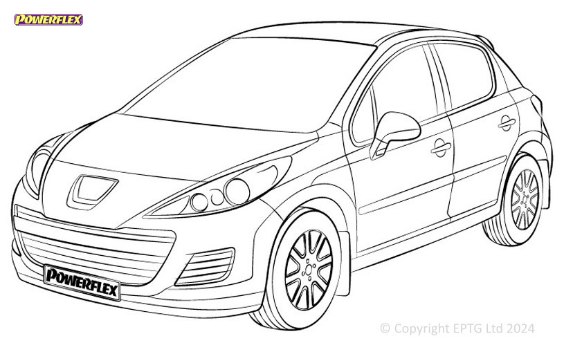 Silentblocs Powerflex Peugeot 207 (2006-2014) - BUN-PF-00770 - BUN-PF-00770