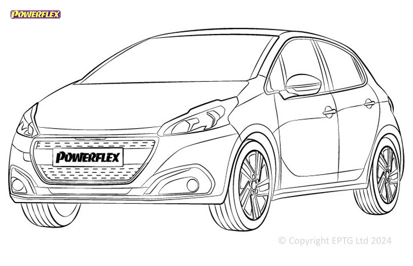 Boccole Powerflex Peugeot 208 (2012-2019) - BUN-PF-00771 - BUN-PF-00771