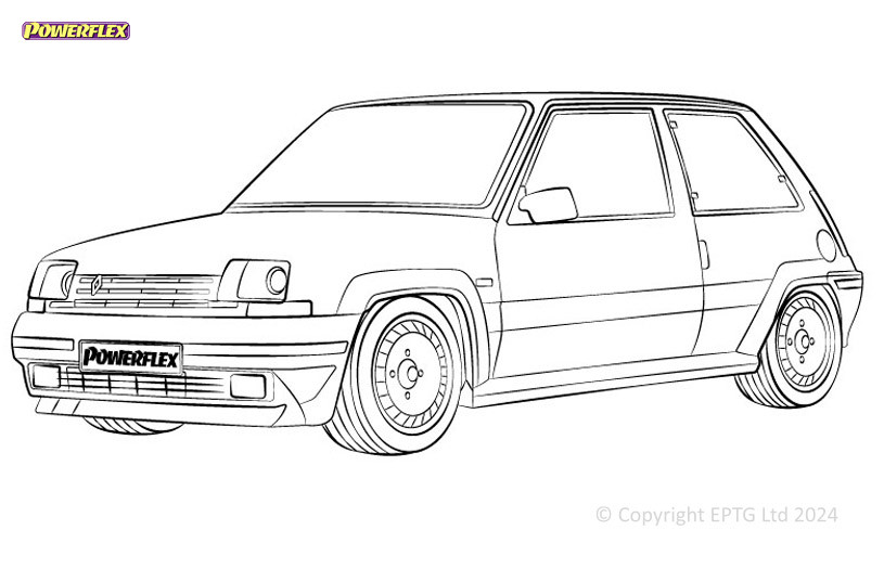 Silentblocs Powerflex Renault 5 GT Turbo (1985-1991) - BUN-PF-00827 - BUN-PF-00827