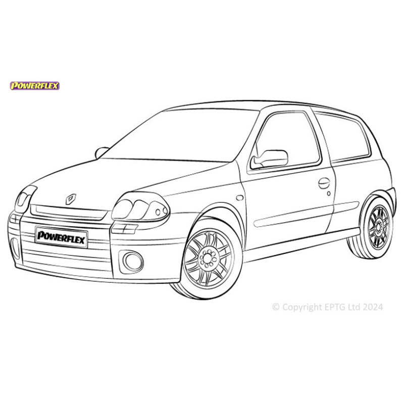 Silentblocs Powerflex Renault Clio II inc 172 & 182 (1998-2012) - BUN-PF-00836 - BUN-PF-00836
