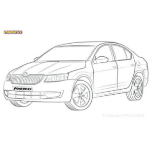 Powerflex bushes Skoda Octavia 5E jusqu'à 150cv simple bras