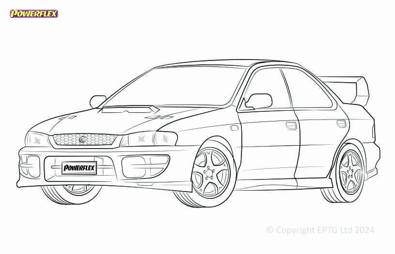 Boccole Powerflex Subaru Impreza Turbo inc. WRX & STi GC,GF (1993 - 2000) - BUN-PF-00969 - BUN-PF-00969