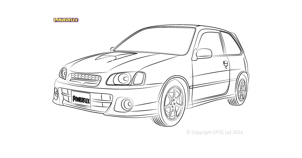 Powerflex bushes Toyota Starlet GT Turbo EP82/Glanza V EP91 (1990 - 1999)