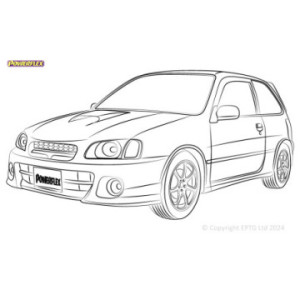 Powerflex bushes Toyota Starlet GT Turbo EP82/Glanza V EP91 (1990 - 1999)