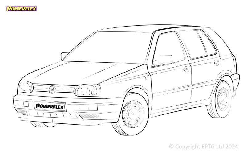 Silentblocs Powerflex Volkswagen Golf MK3 2WD (1992 - 1998) - BUN-PF-01086 - BUN-PF-01086