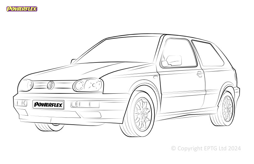 Silentblocs Powerflex Volkswagen Golf Mk3 4WD Syncro (1993 - 1997) - BUN-PF-01087 - BUN-PF-01087