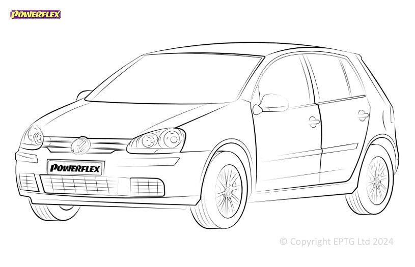 Silentblocs Powerflex Volkswagen Golf MK5 1K (2003-2009) - BUN-PF-01091 - BUN-PF-01091