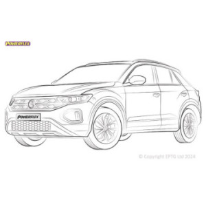 Powerflex bushes Volkswagen T-Roc FWD simple bras (2018-)