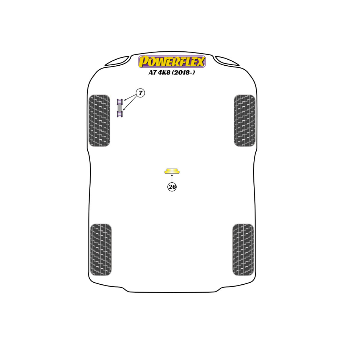 Silentblocs Powerflex Audi A7 / S7 4K8 - BUN-PF-00073 - BUN-PF-00073