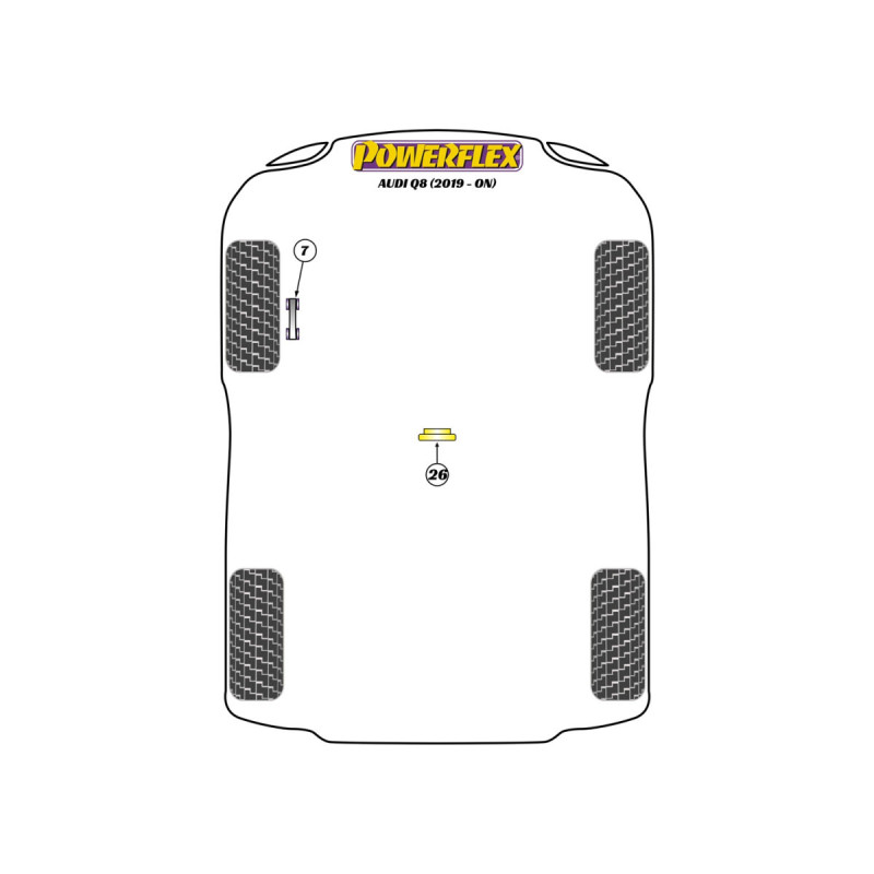 Boccole Powerflex Audi Q8 (2019-) - BUN-PF-00091 - BUN-PF-00091