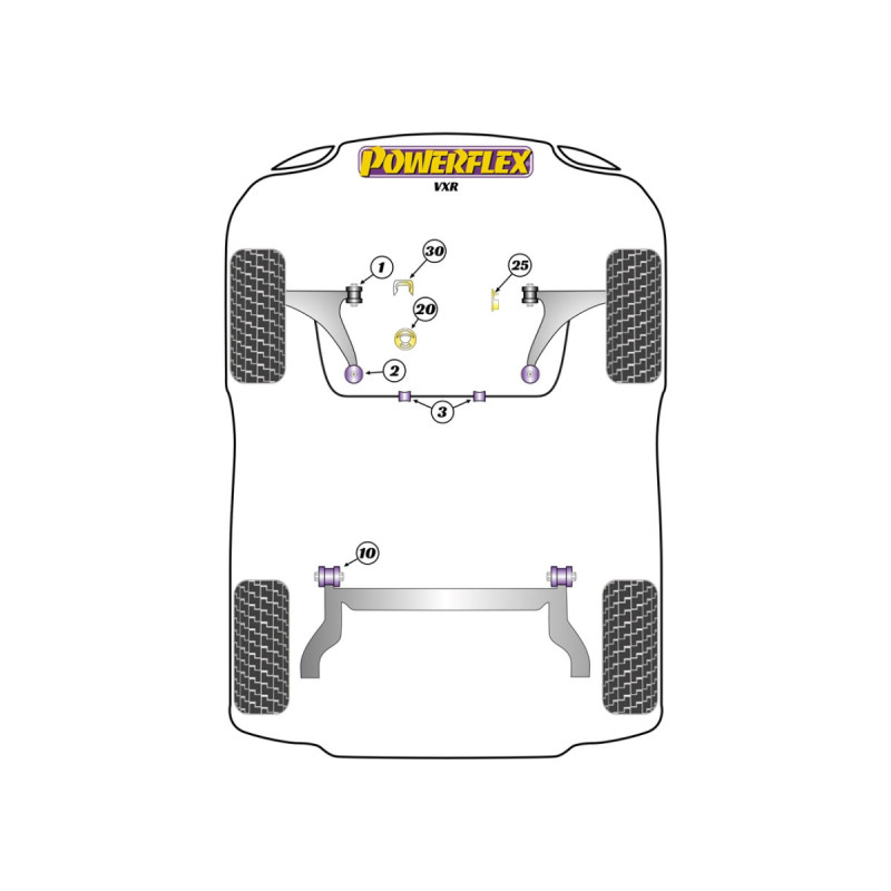 Boccole Powerflex Opel Corsa D VXR/OPC (2006-2014) - BUN-PF-00740 - BUN-PF-00740
