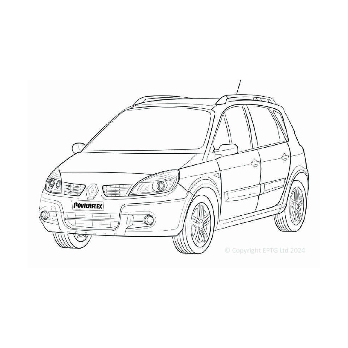 Silentblocs Powerflex Renault Grand Scenic II (2003 - 2009) - BUN-PF-00844 - BUN-PF-00844