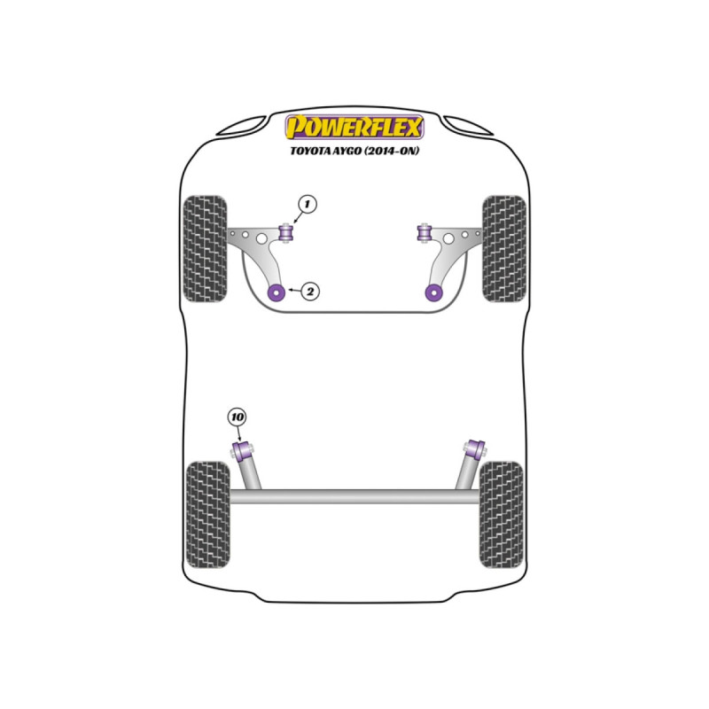 Silentblocs Powerflex Toyota Aygo (2014-) - BUN-PF-01007