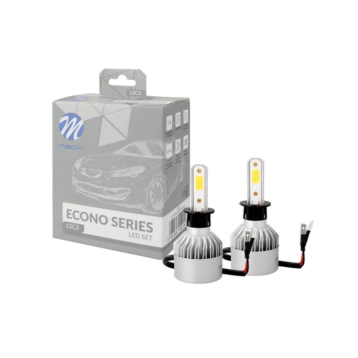 Kit 2 Led Bulbs H1 80W 9-32V 10000 Lumens 6500K - LI-LSC3-S - 3666618556024