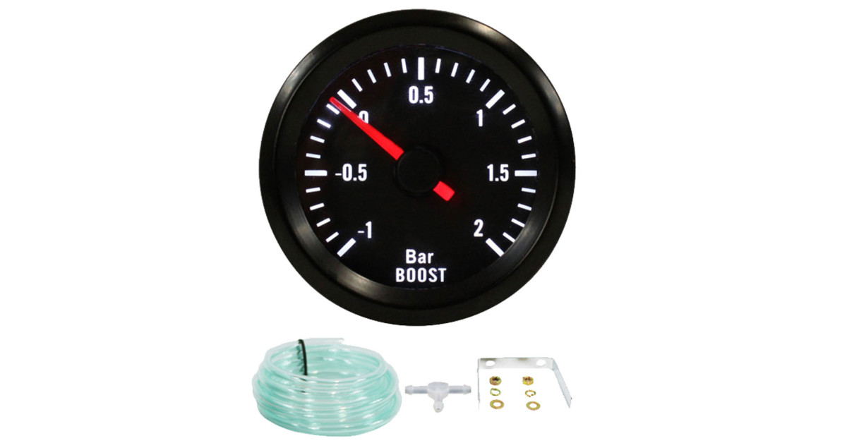 Manomètre Pression Turbo 2" Noir