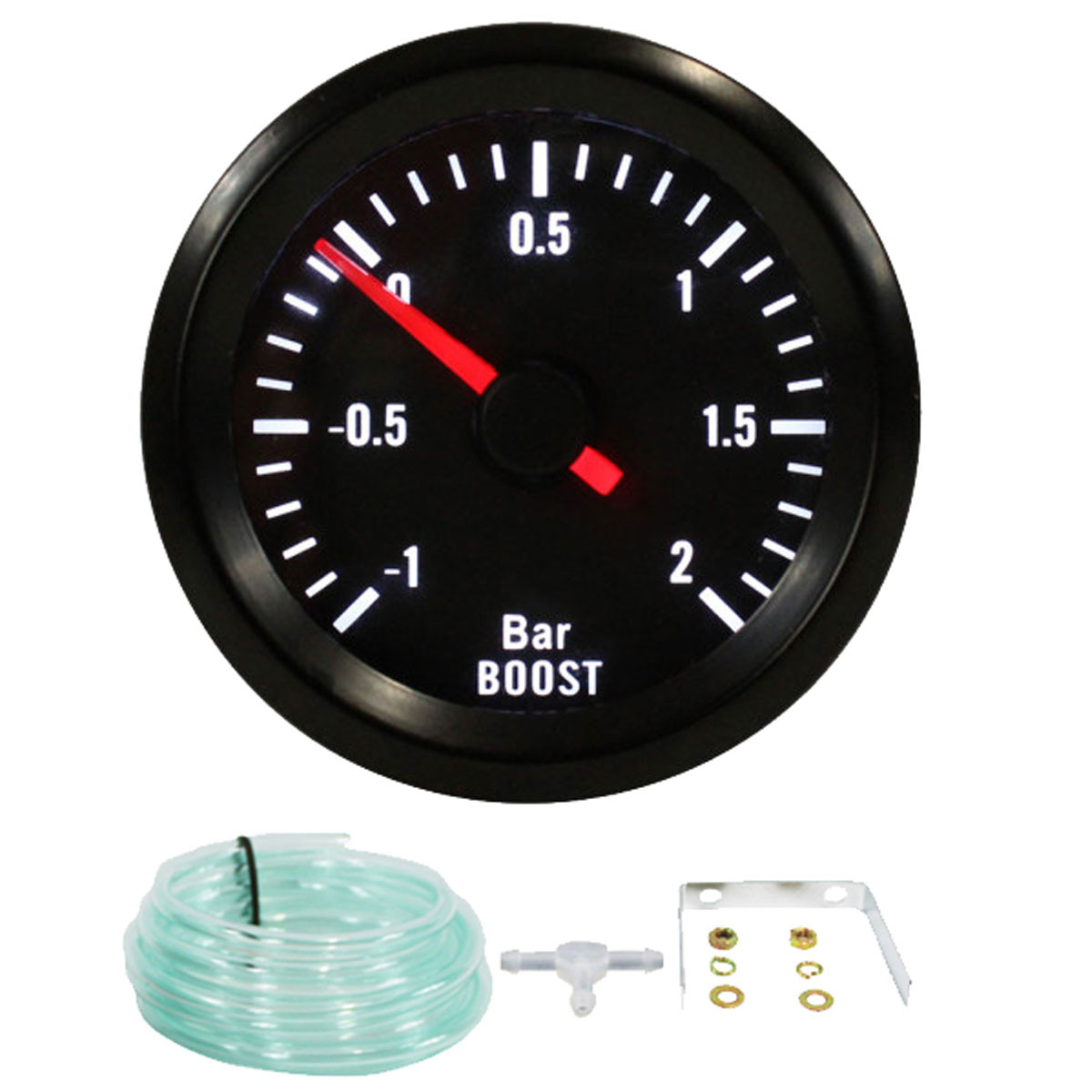 Manomètre Pression Turbo 2" Noir - CT-PT-52-N-2 - 3666618292342