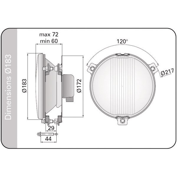 Optique sur Rotule Longue-Portée 183mm - LU-622743B - 3661768291443