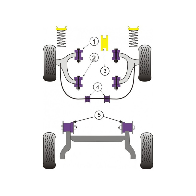 Powerflex Bushing Front Lower Wishbone Rear Bush Opel Astra G (2 Pieces) - PF-F80801-2 - PFF80-801 - 5055676510068