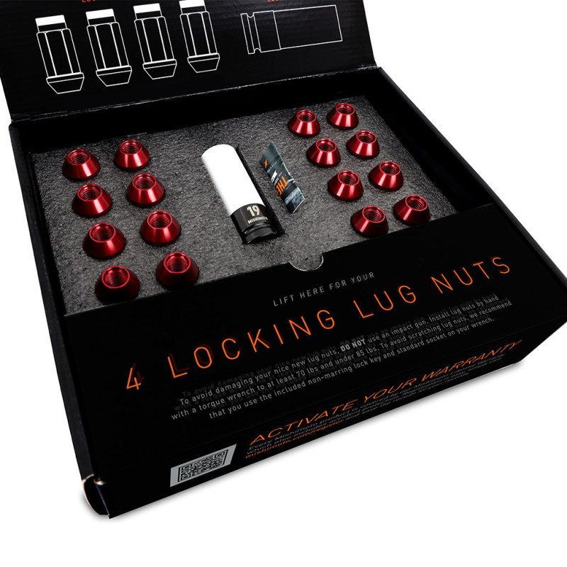 Mishimoto Aluminium Locking Lug Nuts M12x1.5, 20pc Set - MIM-LG-15-20L.SI - MMLG-15-20LSL