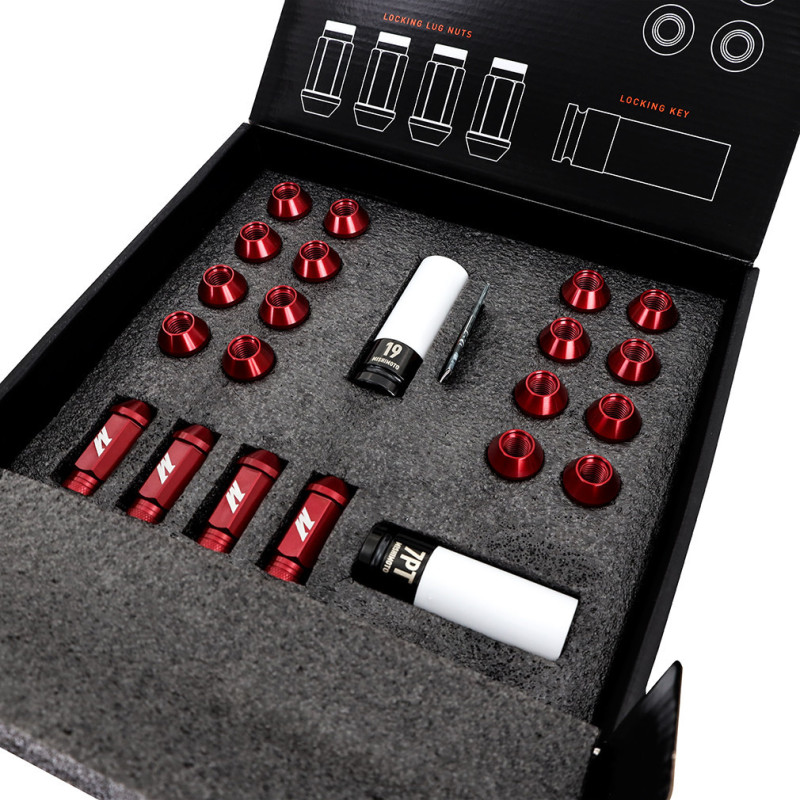 Mishimoto Aluminium Locking Lug Nuts M12x1.5, 20pc Set - MIM-LG-15-20L.SI - MMLG-15-20LSL
