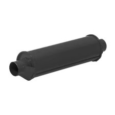 Steel mid-pipe exhaust muffler