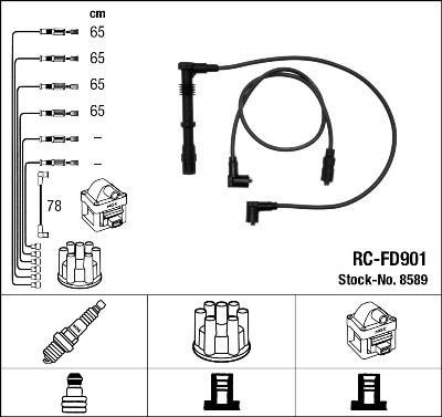 NGK Ignition Beam Ford Escort/Sierra Cosworth - NGK-RC-FD901 - RC-FD901 - 0087295085899