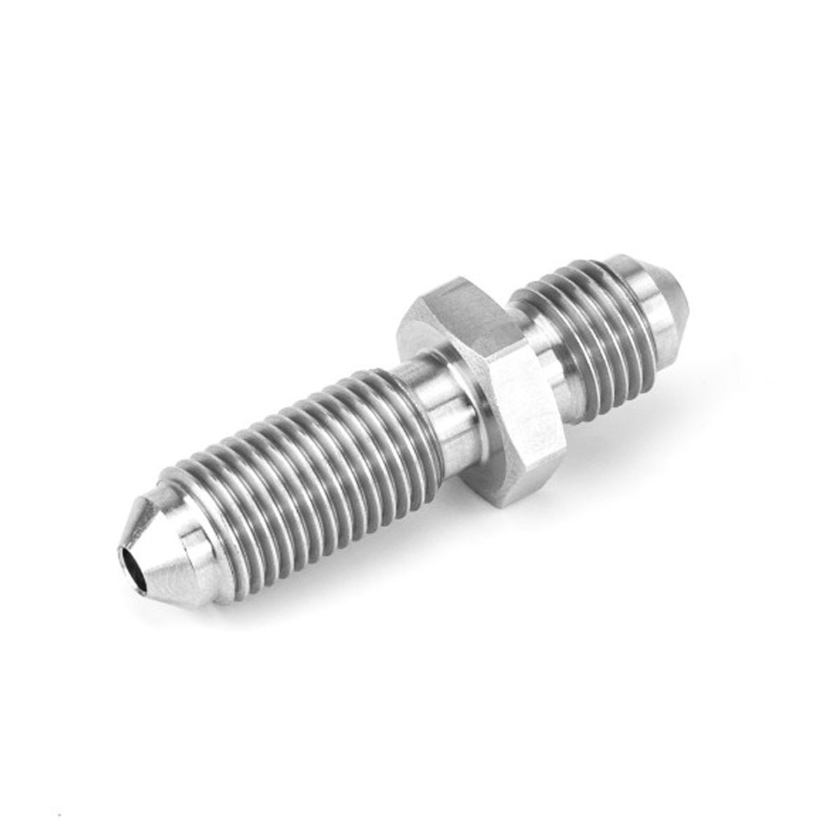 OBP AN3 straight male/male bulkhead adapter - 3/8x24JIC Stainless Steel - OBP-AN3-BA - OBP-AN3-BA - 3666618155364