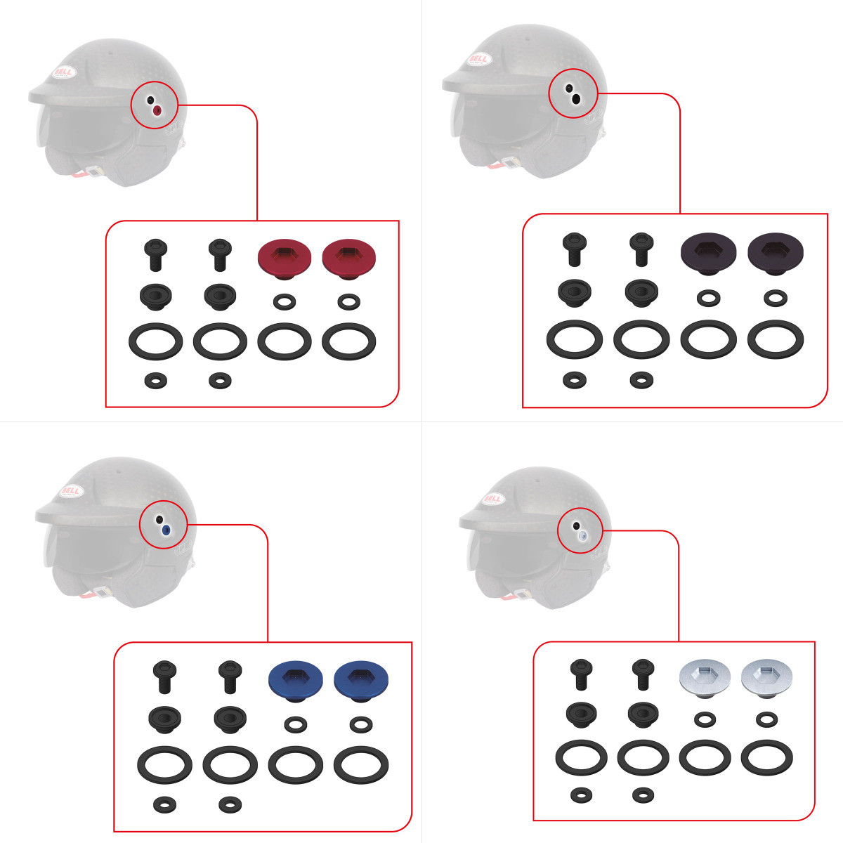 Pivot kit for Bell M10 visor - BEL-KIT-VIS-M10.R - 2020203