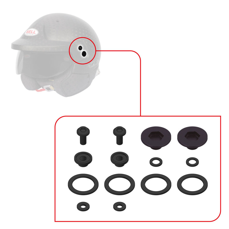 Kit visserie pour visière Bell M10 - BEL-KIT-VIS-M10.R - 2020203