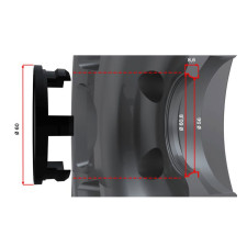 Coprimozzo centrale Evo Corse (C10) D60 con stemma spazzolato (L10) D58 (x1)