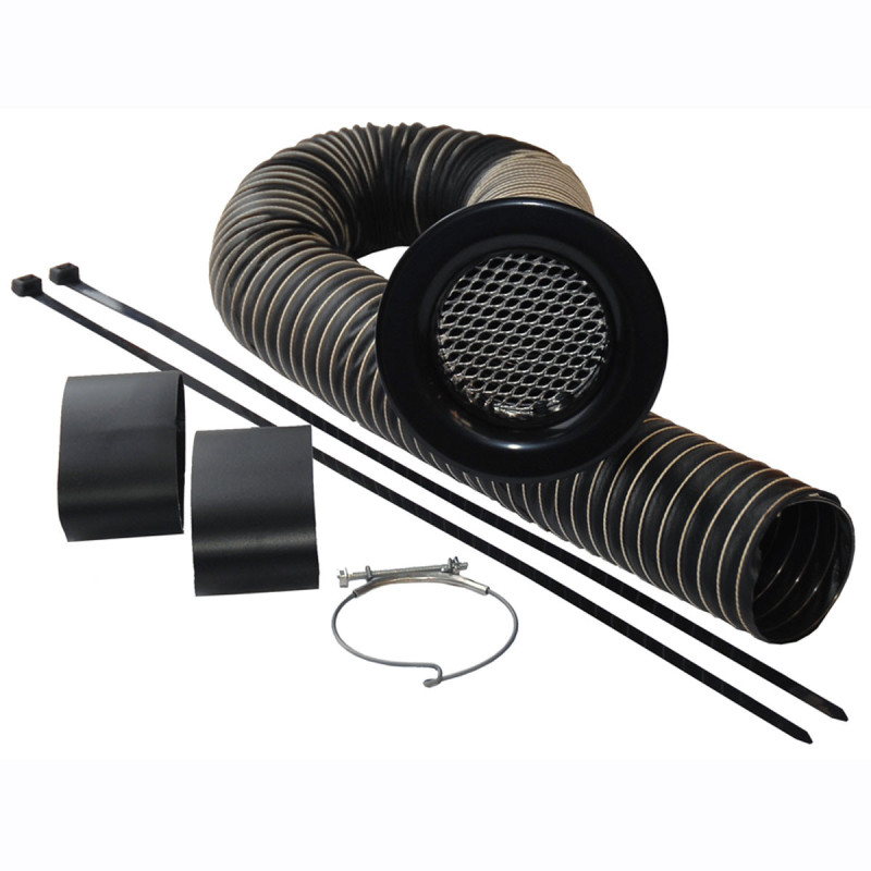 Revotec 102mm black cold air feed kit - REN-CAF102-N - CAF102BLK - 3661768001211
