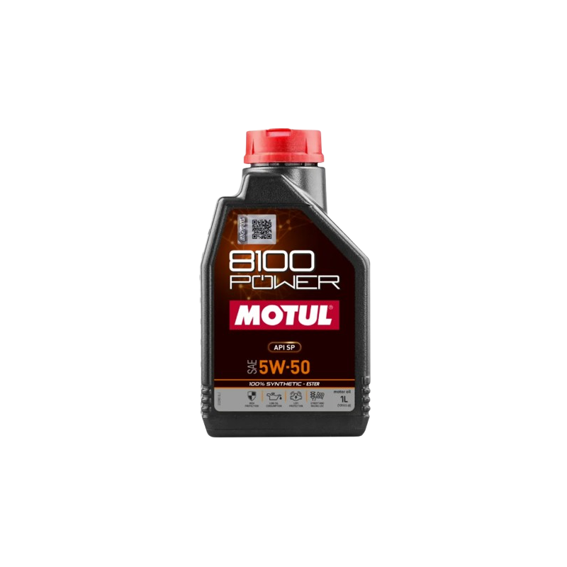 Olio motore MOTUL 8100 POWER 5W-50 1L - MOT-81POW-5W50-1 - 111811 - 3374650344195