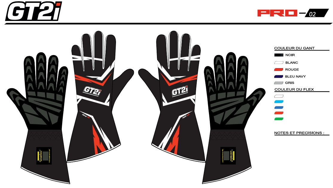 Gants GT2i Pro 03 Personnalisés - GT-GANTS4-PERSO.L