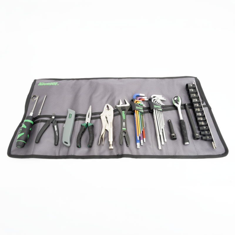 Kielder loaded hand tool roll for mechanics (40 parts 3/8") - KWT-250-01 - KWT-250-01 - 5060441194916