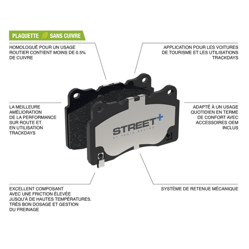 Plaquettes de frein Pagid T8238 Street+ ph3 - PA-8238.ST - T8238SP2001