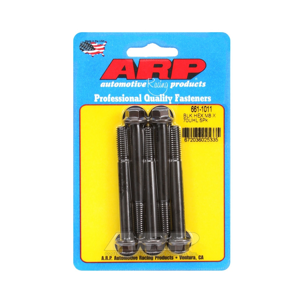 ARP Universal Bolt M8 x 1.25 - Black Oxyde Hex x5 - ARP-661-1011 - 661-1011 - 3666618195735
